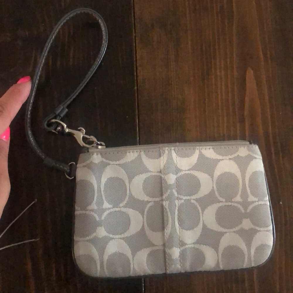 Gray Coach wristlet!